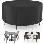 Madison blue circle pattern low back garden chair cushion set of 4, approximately 105x50 cm.