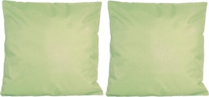 Mintgroene bankkussens 45 x 45 cm voor binnen en buiten, Tuin/huis collectie Anna's Collection.